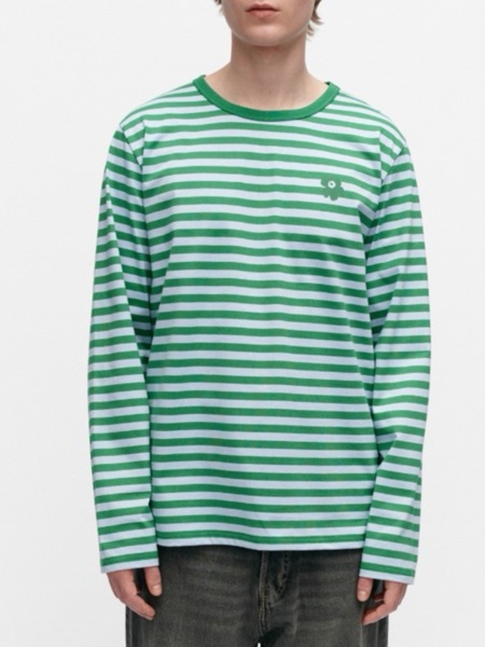 Marimekko Kioski Tasaraita Unikko Long-Sleeve Jersey Top